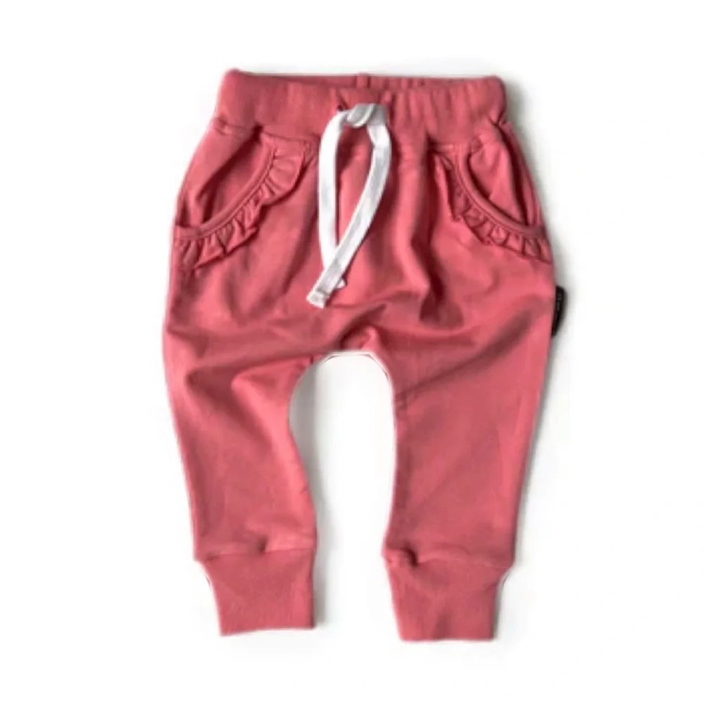 LITTLE BIPSY 2PC FLUTTER SLEEVE JOGGER SET STRAWBERRY PINK 3-6MO NWT / NIB